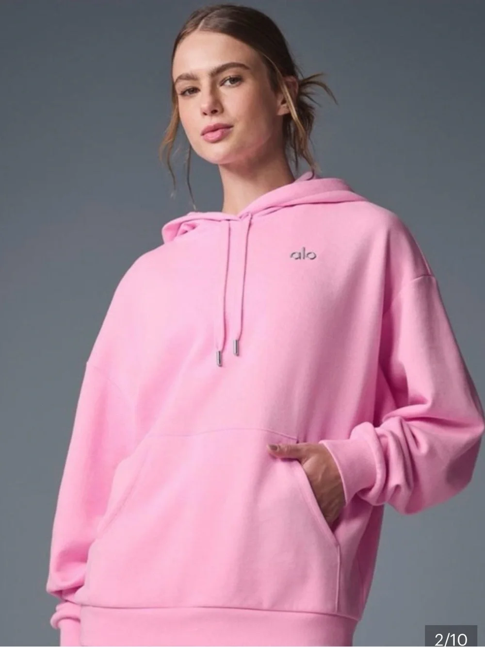 ALO yoga pink accolade hoodie